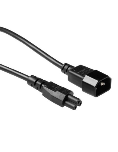 Cable Alimentación IEC C14 Macho a IEC C5 (trebol) Hembra 0.50mts