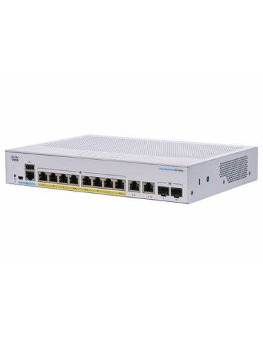 Switch Cisco Business 250 8 Ptos GE + 2xRJ45/SFP PoE+ Full