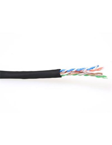 Cable RJ45 Cat.6 UTP FLEXIBLE PVC AWG24 NEGRO 100mts