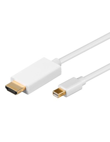 Cable miniDisplayport Macho a HDMI Macho 4K 2,0 metros Blanco