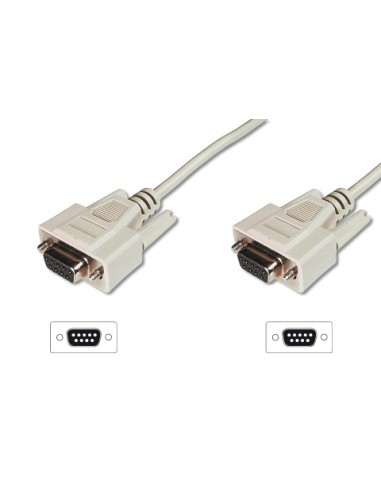 Cable RS232 1:1 DB9H a D9H 5,0mts