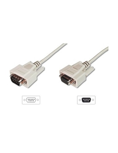 Cable RS232 NULL MODEM DB9M a DB9H 10,0mts moldeado