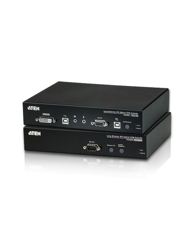 Amplificador Extensor KVM Aten DVI-D+USB+Audio 20Kms T+R