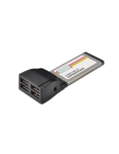 Tarjeta ExpressCard 4Ptos USB2.0 DIGITUS
