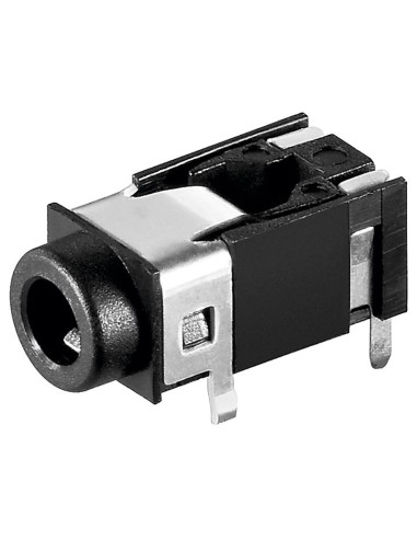 Conector minijack 3,5mm Hembra 4 Polos metálico CHASIS Stér.