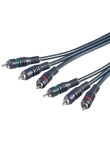 Cable Vídeo Componentes 3xRCA M-3xRCA M HQ 2,0mts