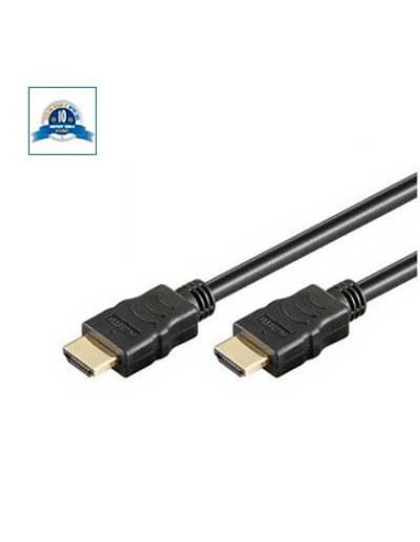 Cable HDMI 4K 60Hz Ethernet tipo A M/M 1mt Gold Black