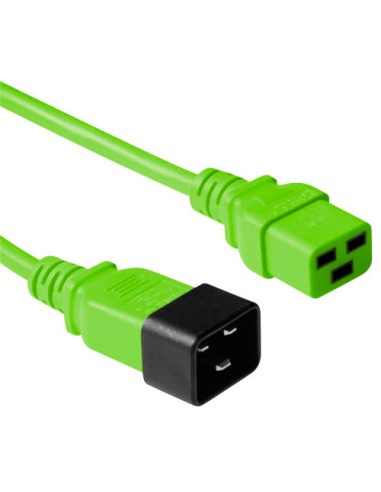 Cable Alimentación IEC C19 H - IEC C20 M Verde 1,80mts