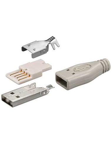 Conector USB Aéreo tipo A Macho para soldar