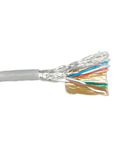 Cable RJ45 Cat.6A S/FTP FLEXIBLE PVC 500Mhz GRIS caja 305mts