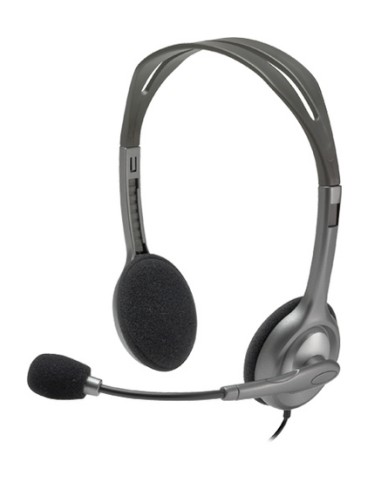 Auriculares con micrófono Logitech H111  color negro