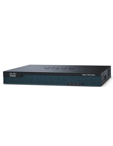 Router Cisco 1900 2xWAN GE+2HWIC Slots 512MB IP Base SEC