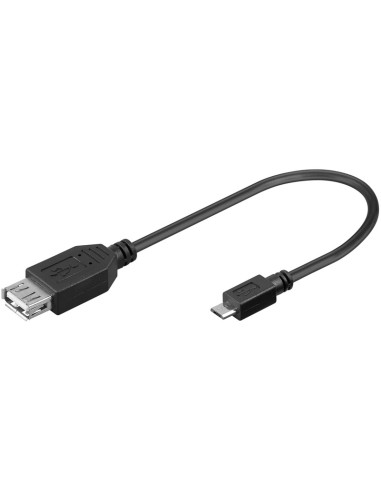 Adaptador USB OTG Tipo A H a microUSB Tipo B M DIGITUS 20cm
