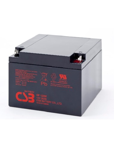 Batería SAI CSB 12V 26Ah 17,5(a)x12,5(al)x16,6(f)cm GP12260I