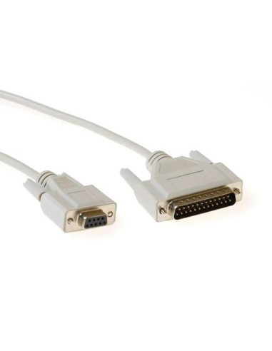 Cable RS232 1:1 DB9H a DB25M 3.0 mts
