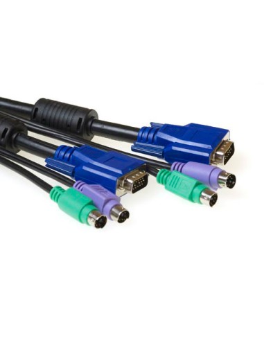 Cable KVM 1xVGA+2xPS/2 M a 1xVGA+2xPS2 H 5,0mts