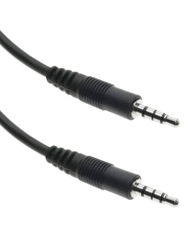 Cable Audio Minijack 3,5mm 4 pines Macho/Macho 5,0mts