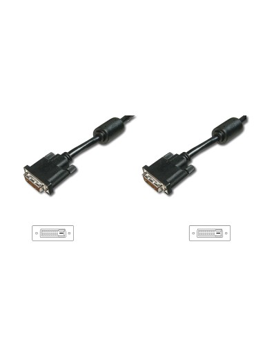 Cable DVI-D 24+1  M/M  Dual Link 2,0 metros Negro