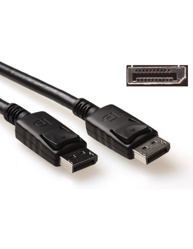 Cable DisplayPort HQ ACT  Macho / Macho 3,0mts color negro