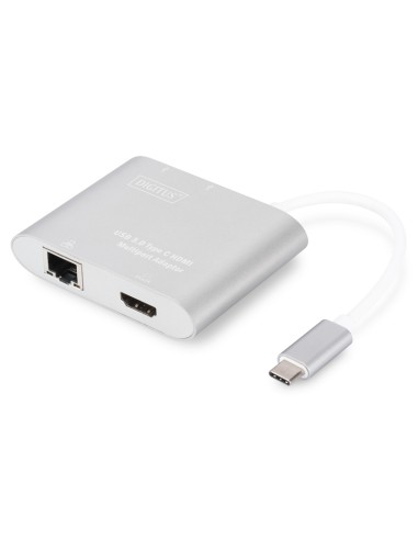 Convertidor Multip USB3.1 tipo C a HDMI+1RJ45 + 2 USB3.0 H